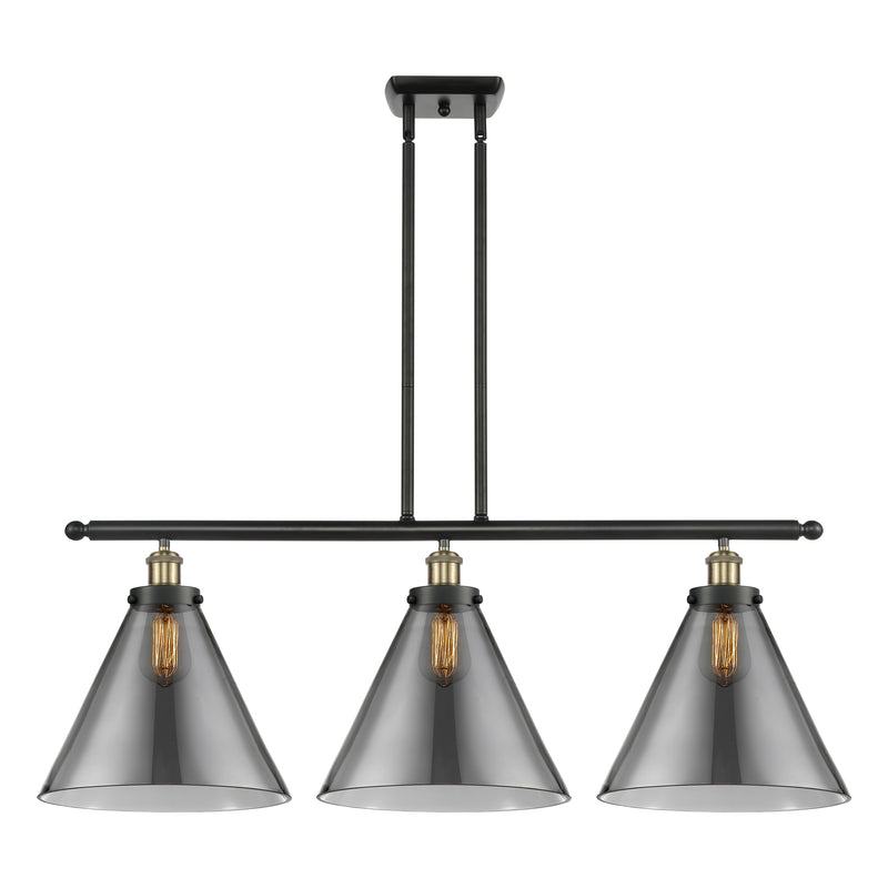 Cone Island Light shown in the Black Antique Brass finish with a Plated Smoke shade