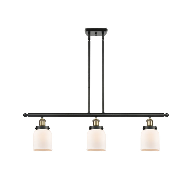 Bell Island Light shown in the Black Antique Brass finish with a Matte White shade