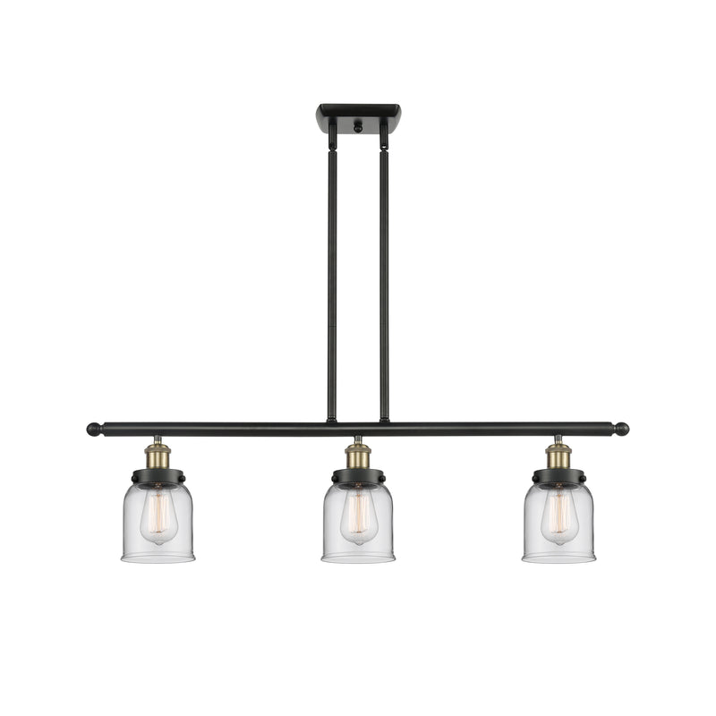 Bell Island Light shown in the Black Antique Brass finish with a Clear shade