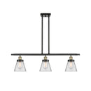 Cone Island Light shown in the Black Antique Brass finish with a Clear shade