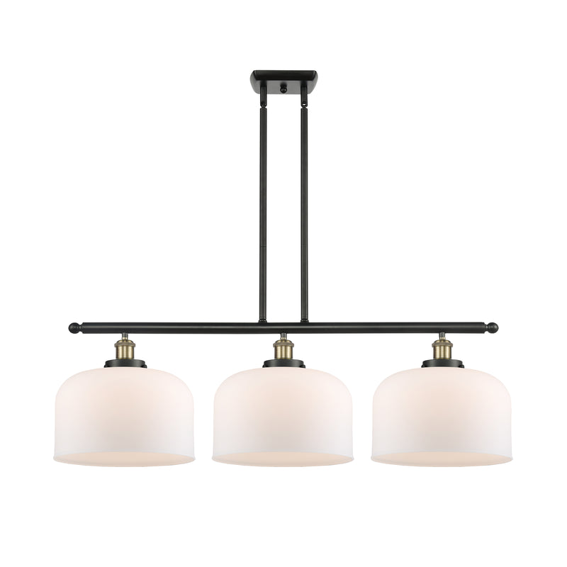 Bell Island Light shown in the Black Antique Brass finish with a Matte White shade