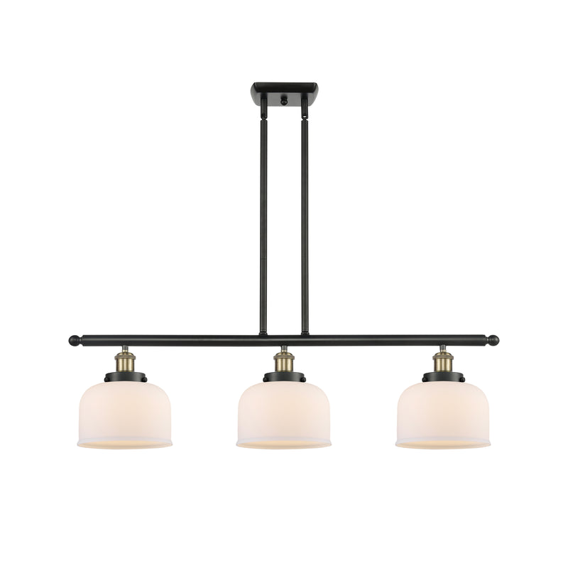 Bell Island Light shown in the Black Antique Brass finish with a Matte White shade