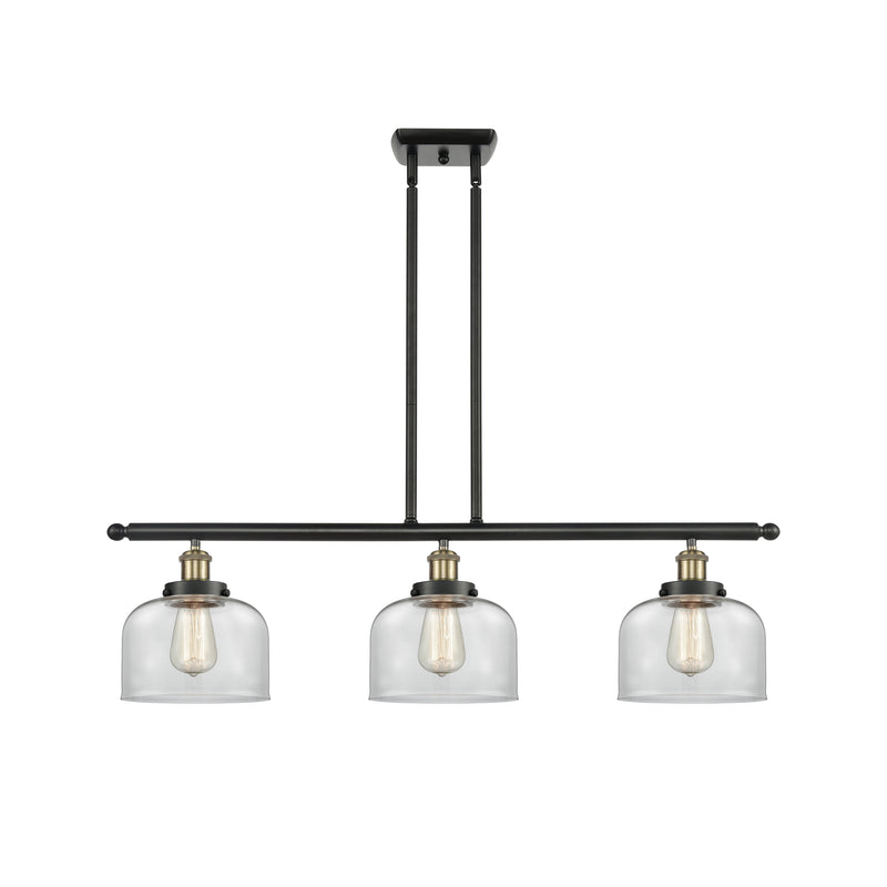 Bell Island Light shown in the Black Antique Brass finish with a Clear shade