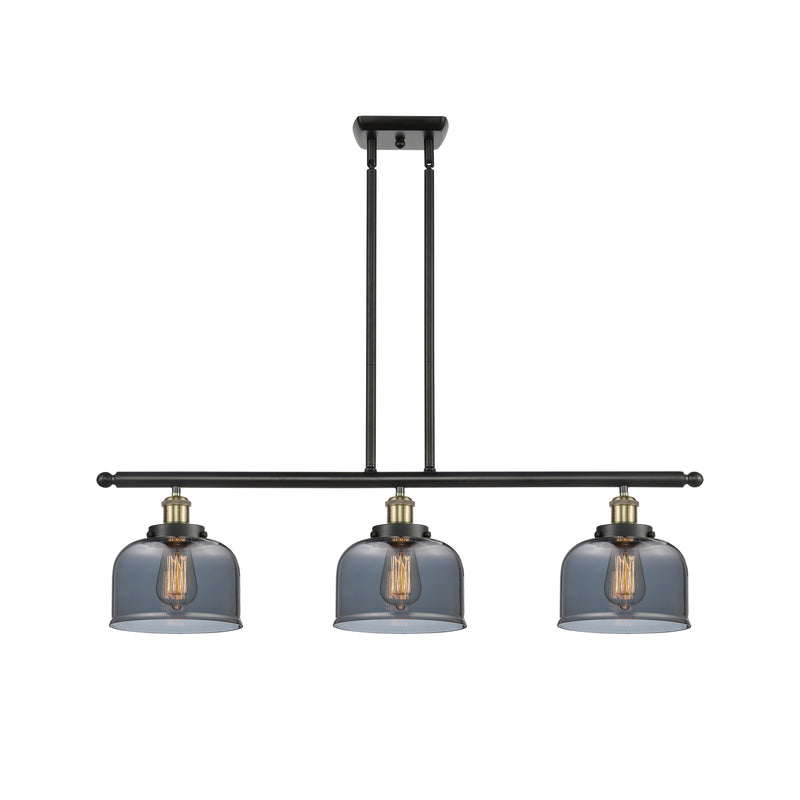 Bell Island Light shown in the Black Antique Brass finish with a Plated Smoke shade