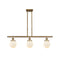 Beacon Island Light shown in the Brushed Brass finish with a Matte White shade