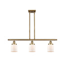 Bell Island Light shown in the Brushed Brass finish with a Matte White shade