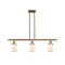 Bell Island Light shown in the Brushed Brass finish with a Matte White shade