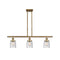 Bell Island Light shown in the Brushed Brass finish with a Seedy shade