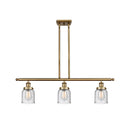 Bell Island Light shown in the Brushed Brass finish with a Seedy shade