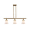 Cone Island Light shown in the Brushed Brass finish with a Matte White shade