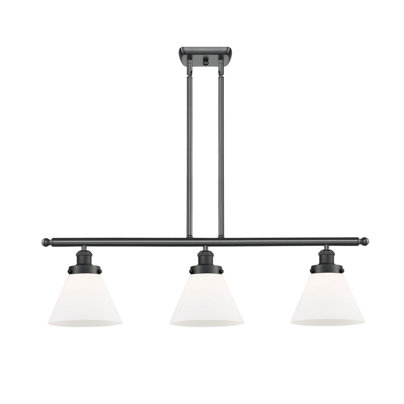 Cone Island Light shown in the Matte Black finish with a Matte White shade