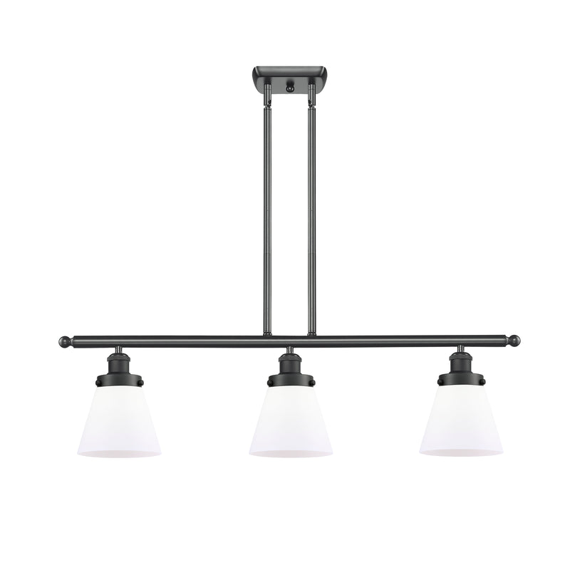 Cone Island Light shown in the Matte Black finish with a Matte White shade