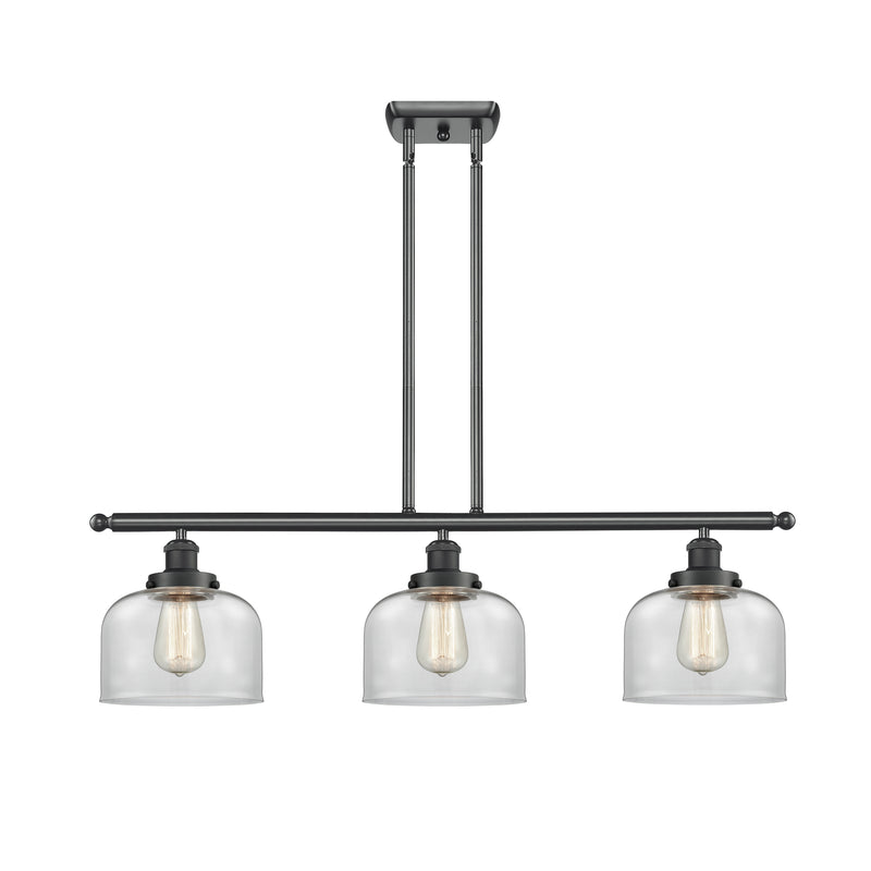 Bell Island Light shown in the Matte Black finish with a Clear shade