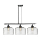 Bell Island Light shown in the Matte Black finish with a Seedy shade