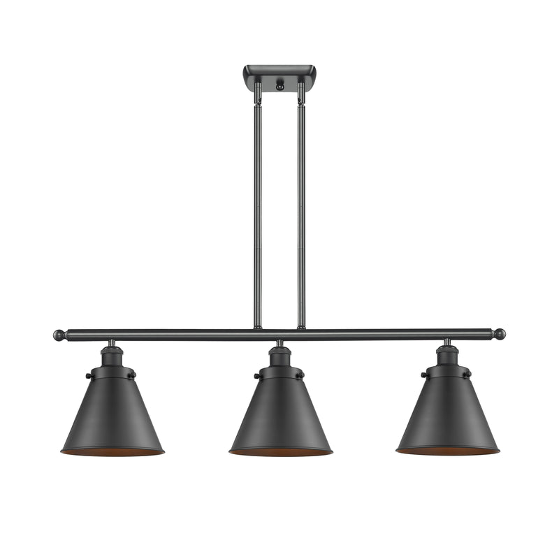 Appalachian Island Light shown in the Matte Black finish with a Matte Black shade