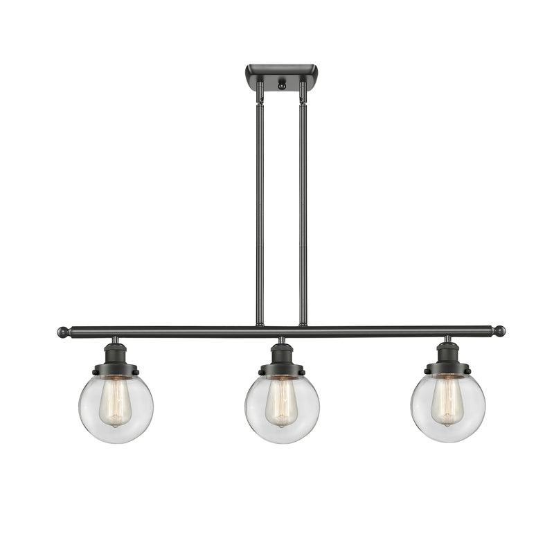 Beacon Island Light shown in the Oil Rubbed Bronze finish with a Clear shade