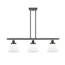 Cone Island Light shown in the Oil Rubbed Bronze finish with a Matte White shade