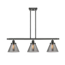 Cone Island Light shown in the Oil Rubbed Bronze finish with a Plated Smoke shade