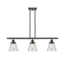 Cone Island Light shown in the Oil Rubbed Bronze finish with a Clear shade