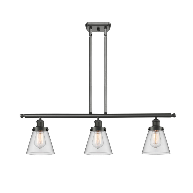 Cone Island Light shown in the Oil Rubbed Bronze finish with a Clear shade