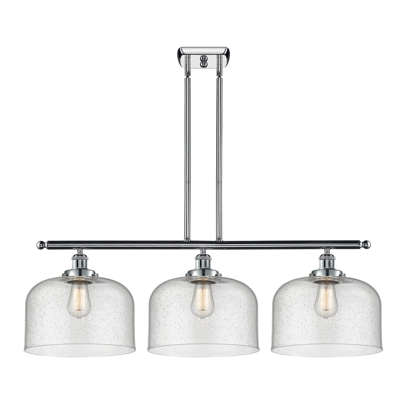 Bell Island Light shown in the Polished Chrome finish with a Seedy shade