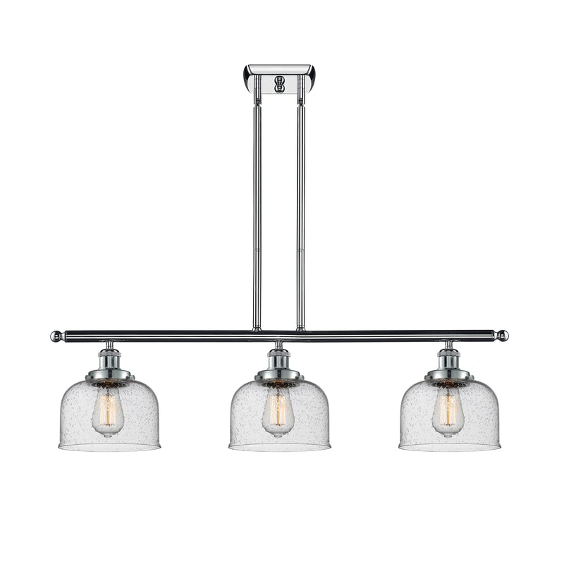 Bell Island Light shown in the Polished Chrome finish with a Seedy shade