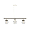 Beacon Island Light shown in the Polished Nickel finish with a Clear shade