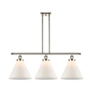 Cone Island Light shown in the Polished Nickel finish with a Matte White shade