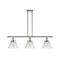 Cone Island Light shown in the Polished Nickel finish with a Clear shade