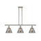 Cone Island Light shown in the Polished Nickel finish with a Plated Smoke shade