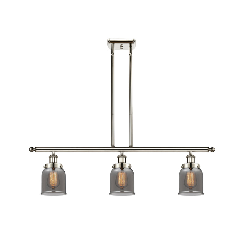 Bell Island Light shown in the Polished Nickel finish with a Plated Smoke shade