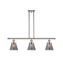 Cone Island Light shown in the Polished Nickel finish with a Plated Smoke shade