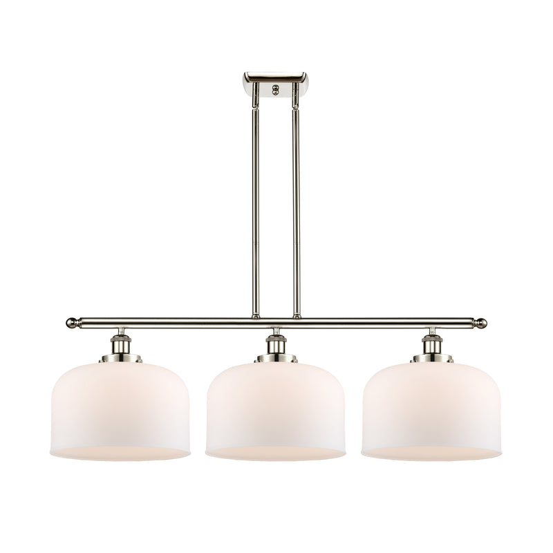 Bell Island Light shown in the Polished Nickel finish with a Matte White shade