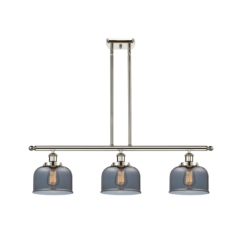 Bell Island Light shown in the Polished Nickel finish with a Plated Smoke shade