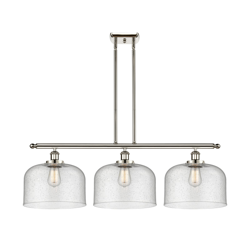 Bell Island Light shown in the Polished Nickel finish with a Seedy shade