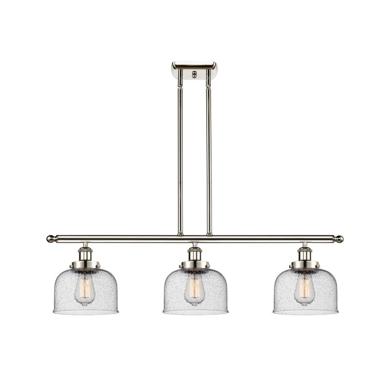 Bell Island Light shown in the Polished Nickel finish with a Seedy shade