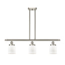 Bell Island Light shown in the Brushed Satin Nickel finish with a Matte White shade