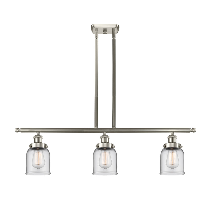 Bell Island Light shown in the Brushed Satin Nickel finish with a Clear shade