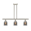 Bell Island Light shown in the Brushed Satin Nickel finish with a Plated Smoke shade