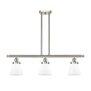 Cone Island Light shown in the Brushed Satin Nickel finish with a Matte White shade