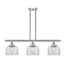 Bell Island Light shown in the Brushed Satin Nickel finish with a Clear shade