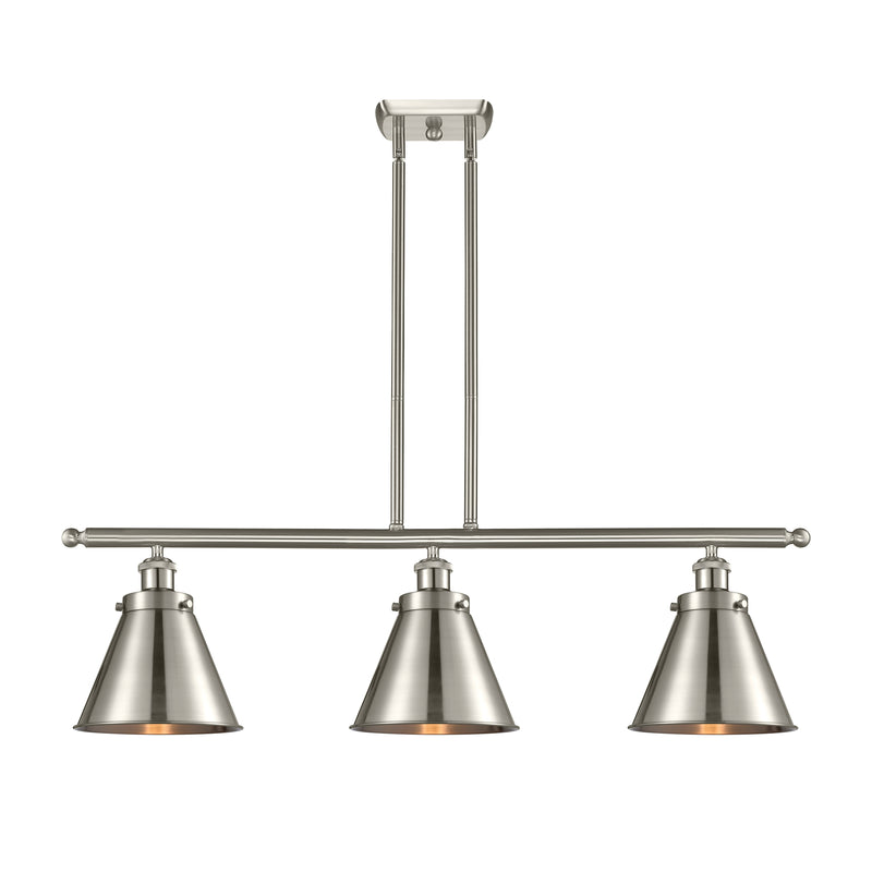 Appalachian Island Light shown in the Brushed Satin Nickel finish with a Brushed Satin Nickel shade