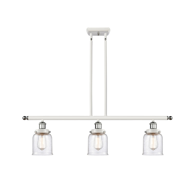 Bell Island Light shown in the White and Polished Chrome finish with a Seedy shade