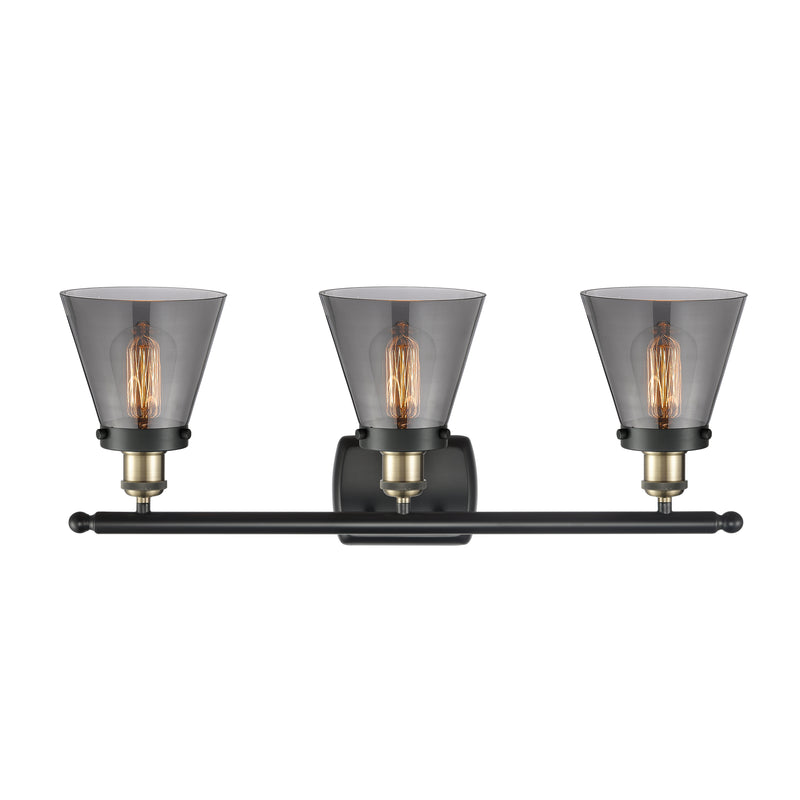 Innovations Lighting Small Cone 3 Light Bath Vanity Light Part Of The Ballston Collection 916-3W-BAB-G63-LED