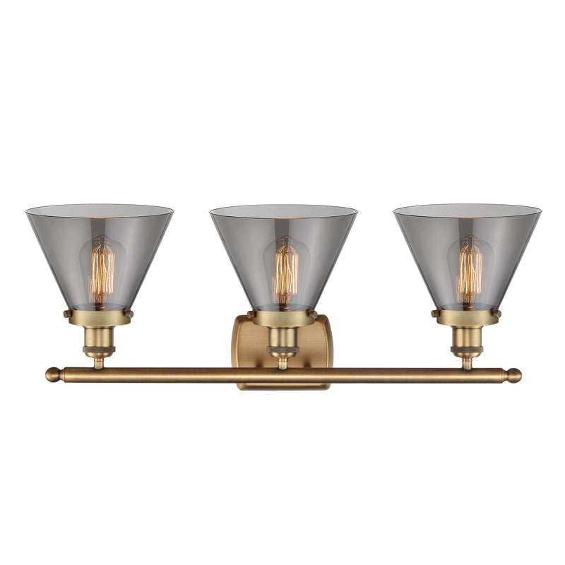 Innovations Lighting Large Cone 3 Light Bath Vanity Light Part Of The Ballston Collection 916-3W-BB-G43-LED