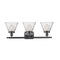 Innovations Lighting Large Cone 3 Light Bath Vanity Light Part Of The Ballston Collection 916-3W-BK-G42-LED