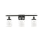 Bell Bath Vanity Light shown in the Oil Rubbed Bronze finish with a Matte White shade