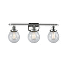 Beacon Bath Vanity Light shown in the Polished Chrome finish with a Seedy shade