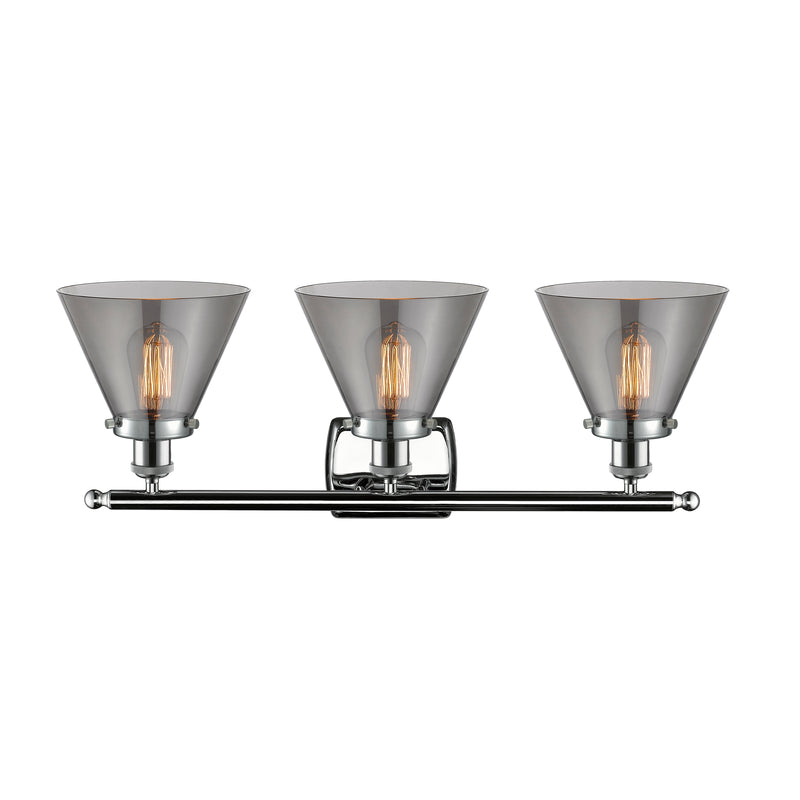 Innovations Lighting Large Cone 3 Light Bath Vanity Light Part Of The Ballston Collection 916-3W-PC-G43-LED