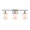 Bell Bath Vanity Light shown in the Polished Nickel finish with a Matte White shade